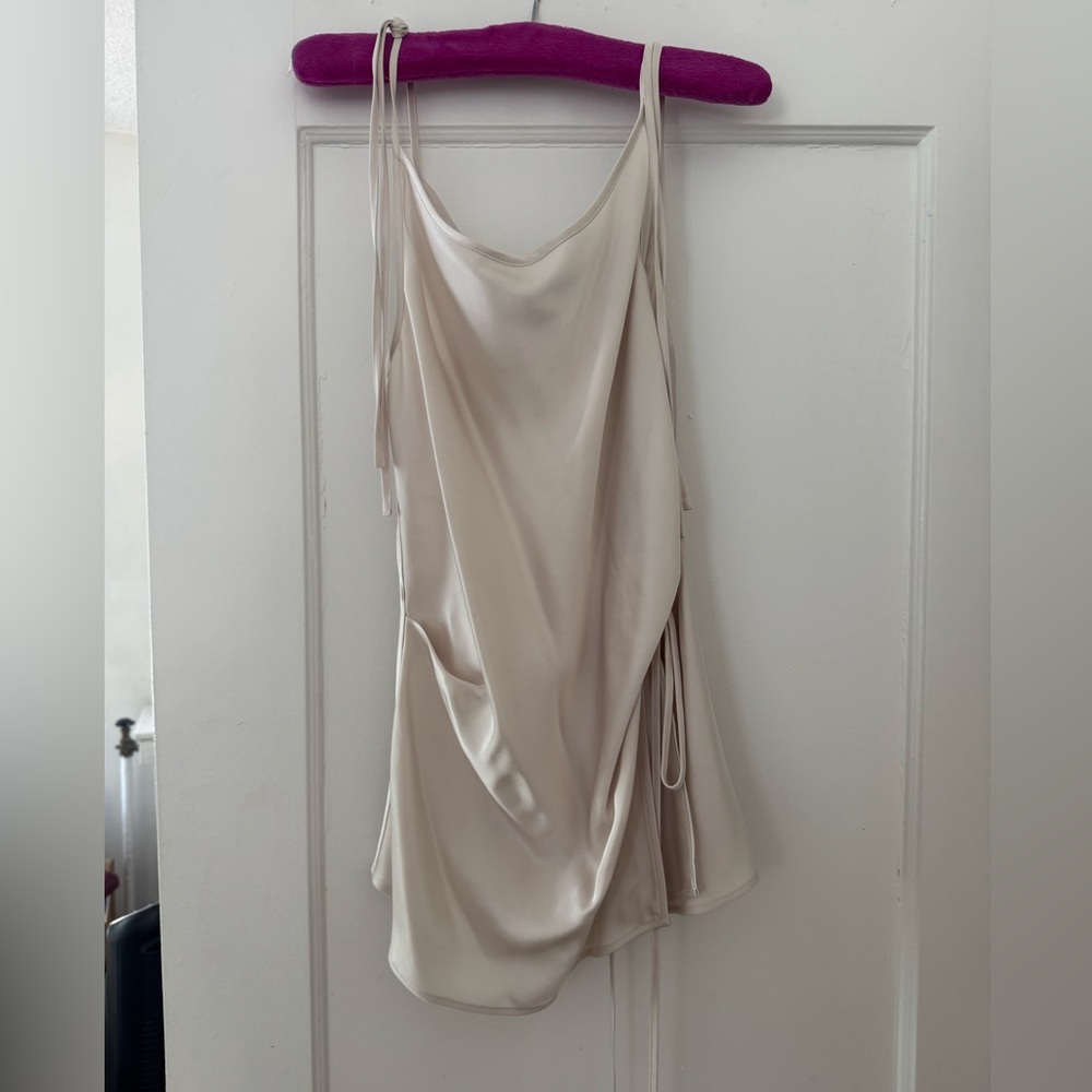 Acne Studios White Satin Wrap Tank--Size 38